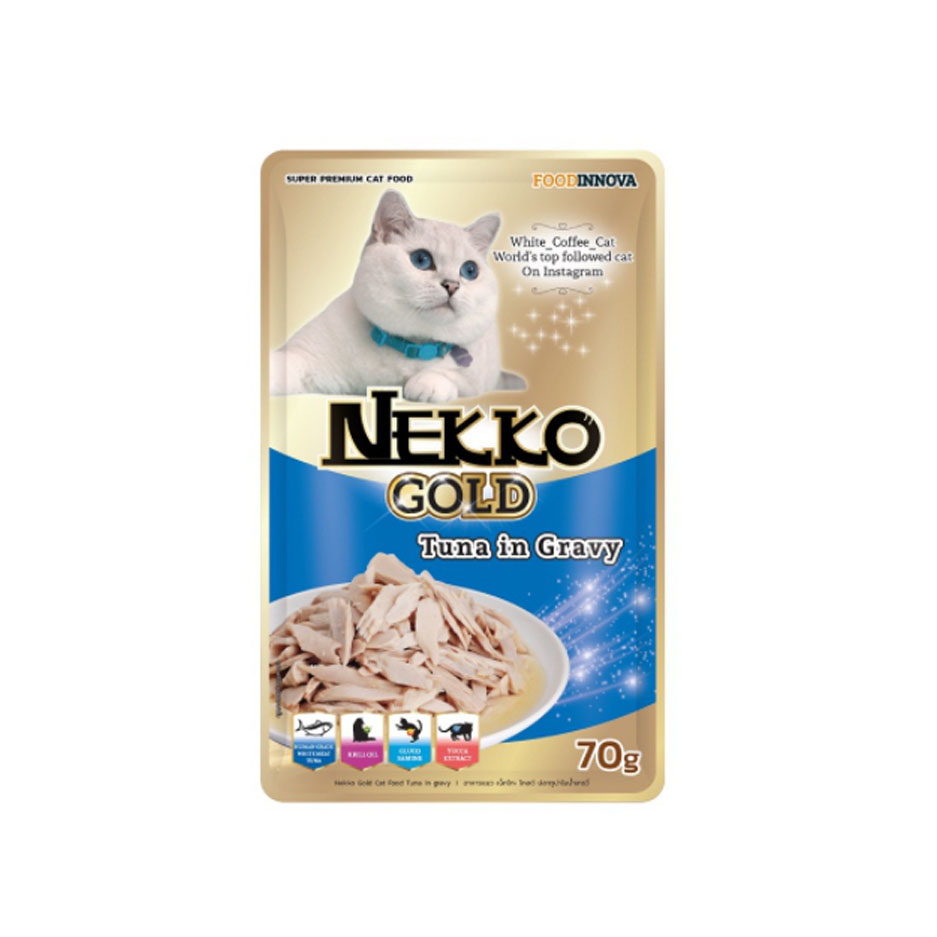 Nekko Gold NP25 Tuna in Gravy 70g. #น้ำเงิน