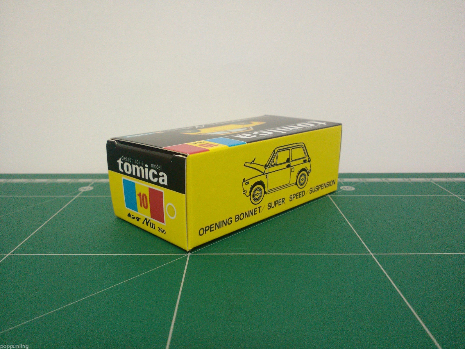 กล่องพิมพ์ Reproduction Box สำหรับ Tomica Black Box No.10 Honda NIII 360 (กล่องเปล่า, ไม่มีรถ)