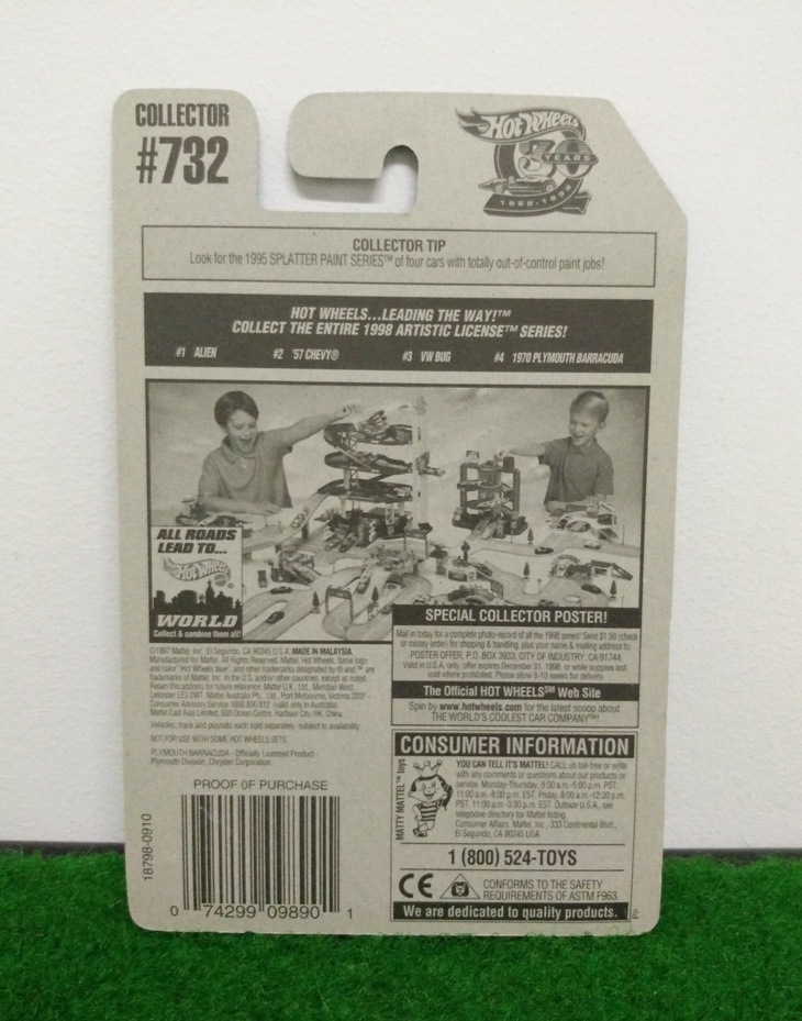 Hot Wheels 1970 Plymouth Barracuda; Artistic License Series #4 of 4