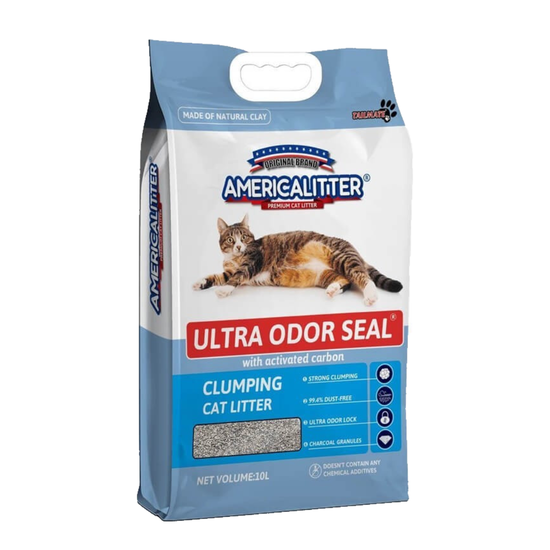 America Litter ทรายภูเขาไฟ 15 Kg สีฟ้า