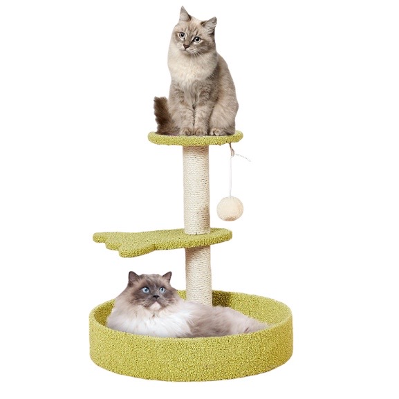 TBL 6511 คอนโดแมว 3 ชั้น รูปหัวใจ 47*38