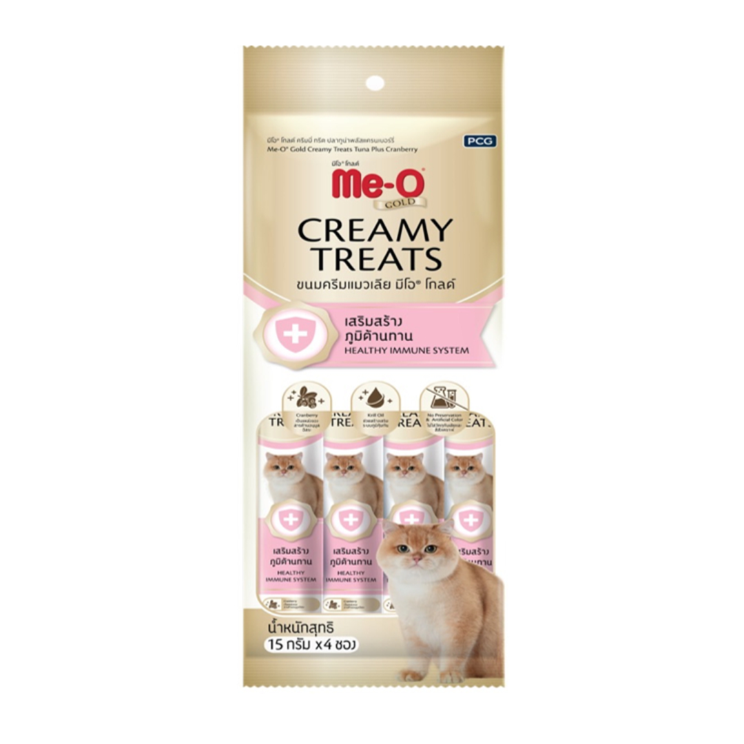 Me-O Gold ครีมมี่ทรีต เสริมสร้างภูมิต้านทาน 15g 4 ชิ้น