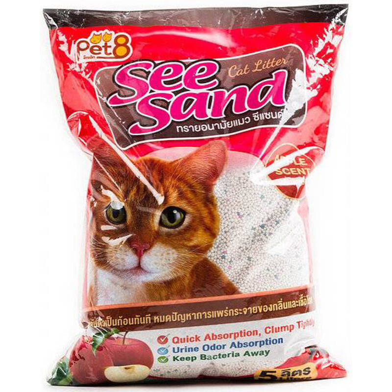 See sand ทรายแมว 5 ลิตร (แอปเปิ้ล)