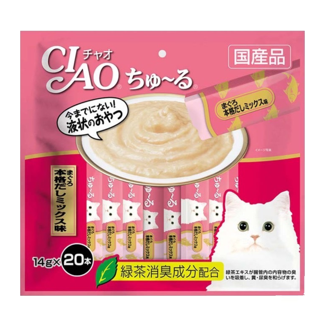 CIAO SC-191 แมวเลีย-ปลาทูน่ารสน้ำซุปญี่ปุ่น