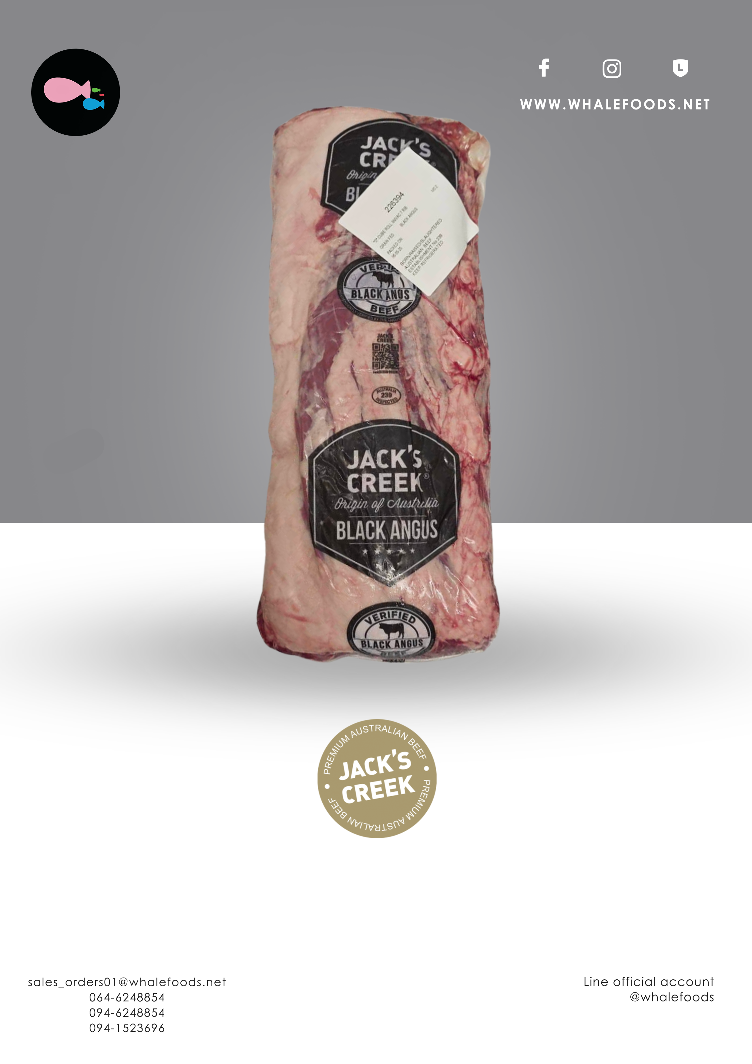Australian Black Angus Rib Eye /Cube Roll 180Days
