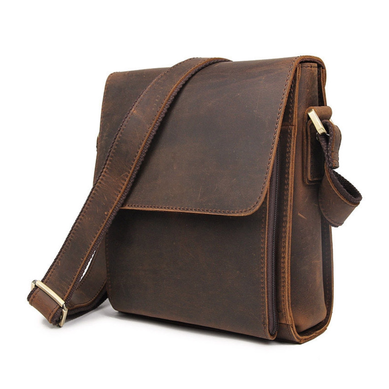 For You Leather LB37 กระเป๋าสะพายข้าง ผู้ชาย หนังแท้ นูบัค ขนาดพกพา LB37