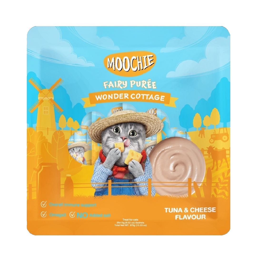 Moochie 07-MC00-9 แมวเลีย ทูน่าและชีส 15gx25
