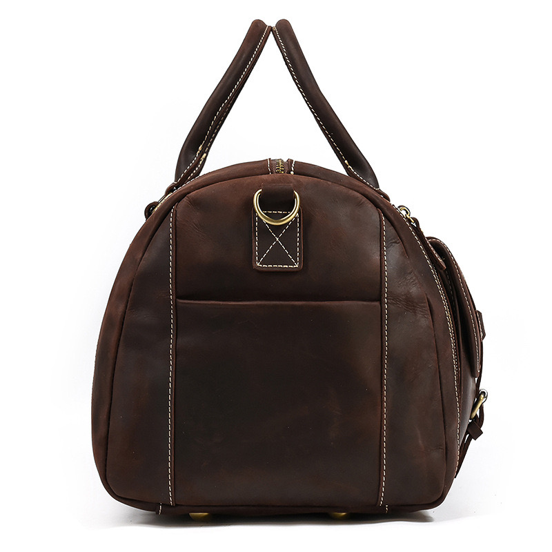 For You Leather LB90 กระเป๋าเดินทาง ผู้ชาย หนังแท้ ใบใหญ่ (สีน้ำตาลเข้ม,สีน้ำตาลอ่อน) LB90