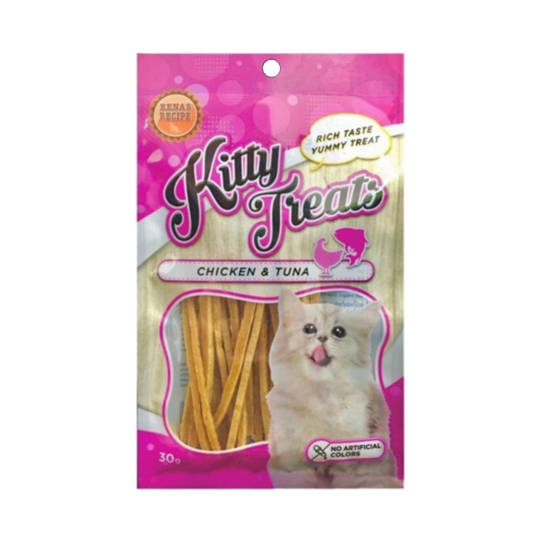 TPI Kitty Treats 1437 ไก่+ทูน่า (เส้น) 30 กรัม