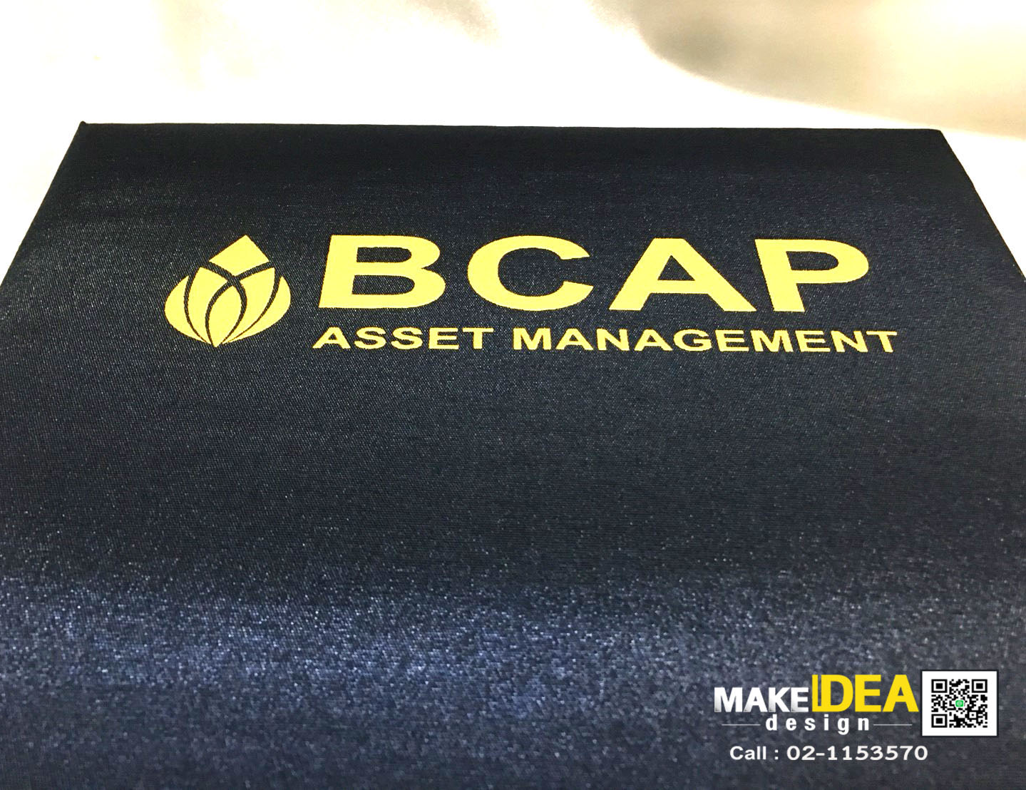 ปกผ้าไหมพร้อมใบประกาศ ขนาด A4 แนวตั้ง ( MOU)