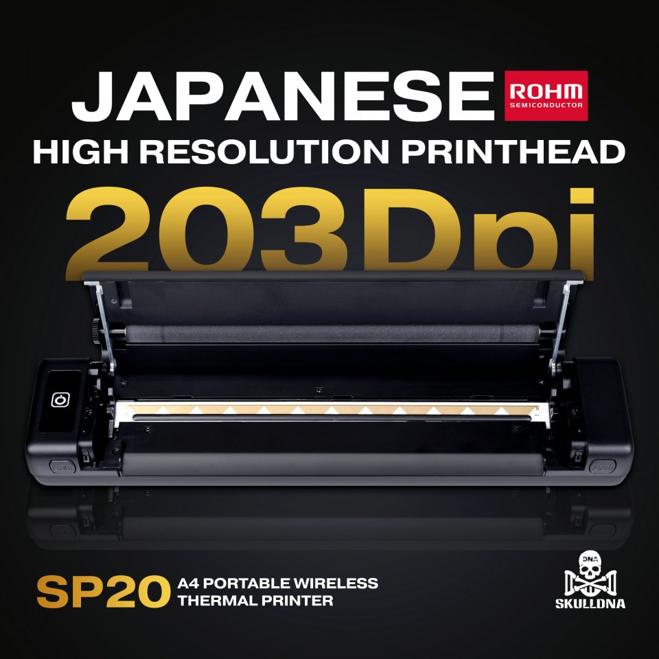 เครื่องลอกลายSKULL DNA เครื่องลอกลายSKULLDNA SP20 WIRELESS PRINTER BLACK