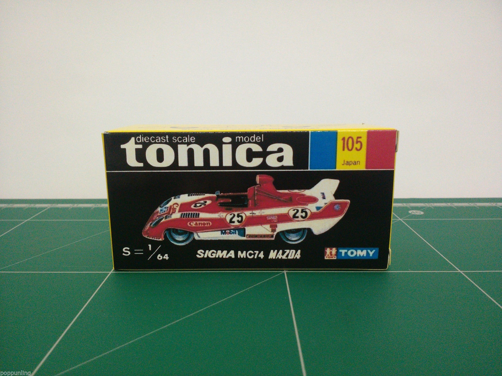 กล่องพิมพ์ Reproduction Box สำหรับ Tomica Black Box No.105 Mazda Zigma MC74 (กล่องเปล่า, ไม่มีรถ)