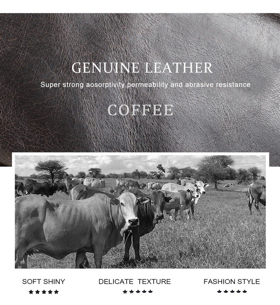 For You Leather LB33 กระเป๋าคาดเอว/คาดอก กระเป๋าผู้ชาย กระเป๋าหนังแท้ (สีกาแฟ) LB33