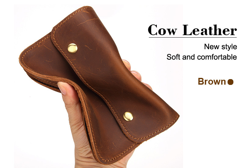 For You Leather LB42 กระเป๋าคาดเอว กระเป๋าคาดเข็มขัด ใส่มือถือ หนังแท้ ช่องเยอะ (น้ำตาล) LB42