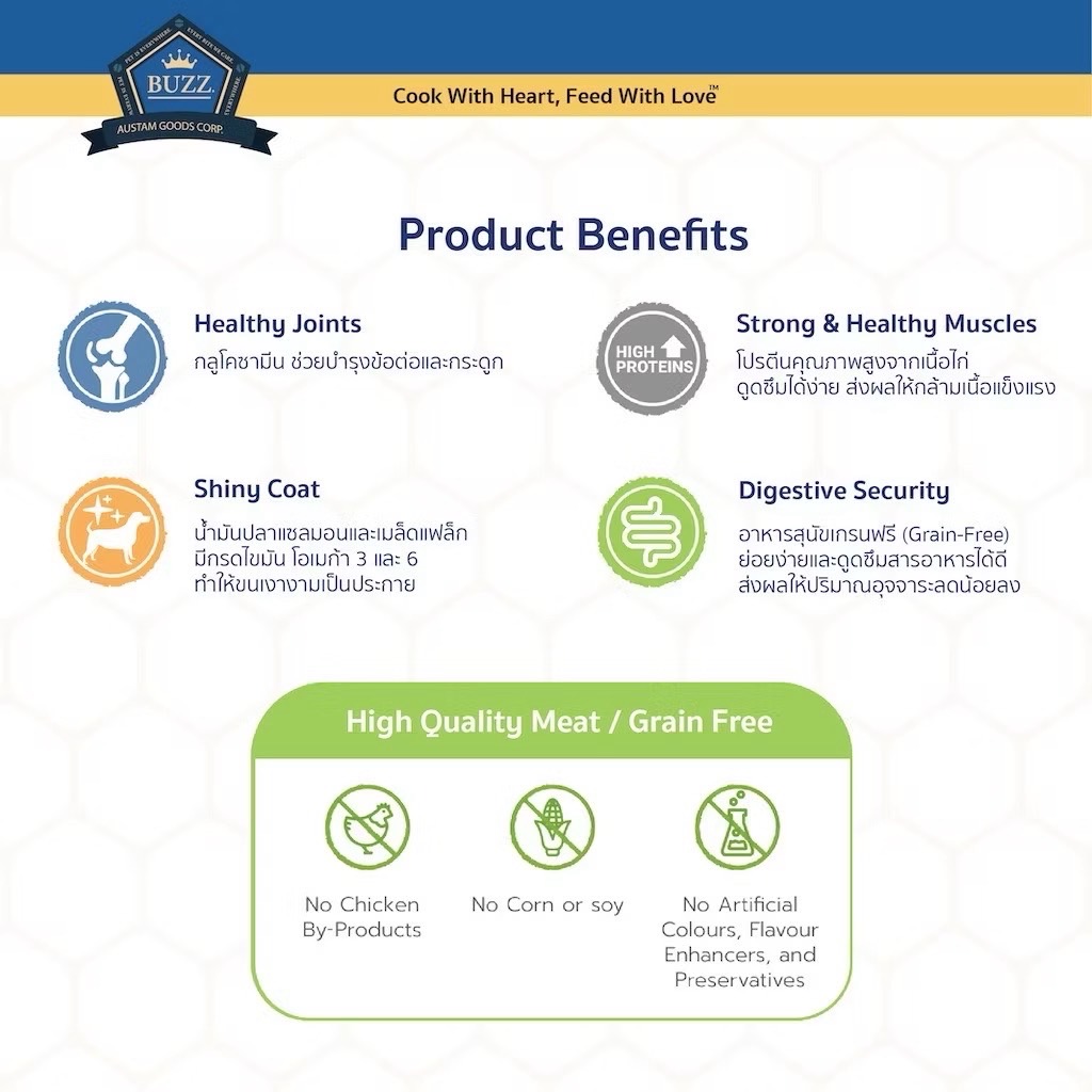 Buzz Netura สุนัขโตพันธุ์เล็ก รสไก่ (เม็ดเล็ก) 800 กรัม