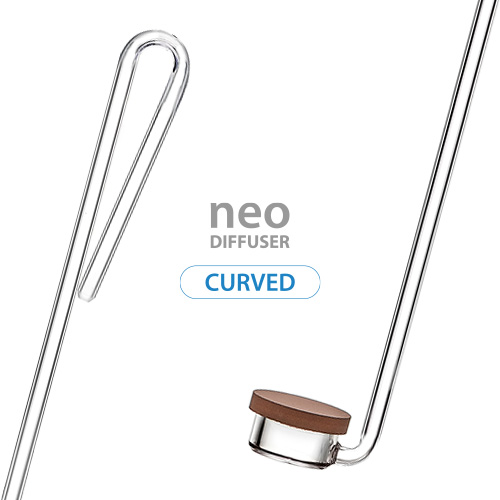 AQUARIO NEO CO2 DIFFUSER SPECIAL CURVED หัวดิฟ CO2 รุ่น Curved สำหรับเกาะขอบกระจกโดยไม่ต้องใช้จุกซิลิโคน