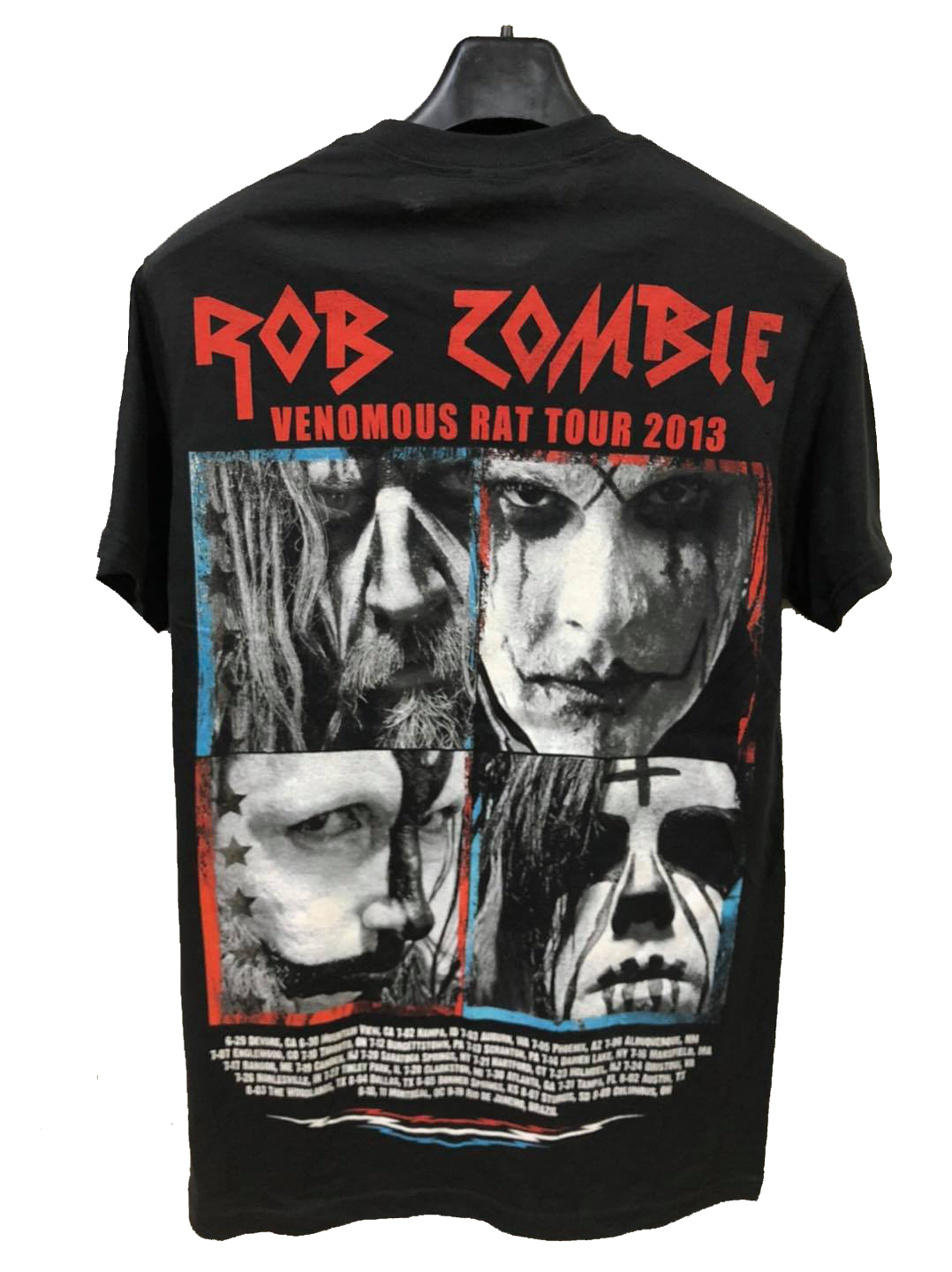 เสื้อวง Rob Zombie Venomous Rat Tour ปี 2013 Size S เสื้อทัวร์หน้างาน ลิขสิทธิ์แท้ 100%