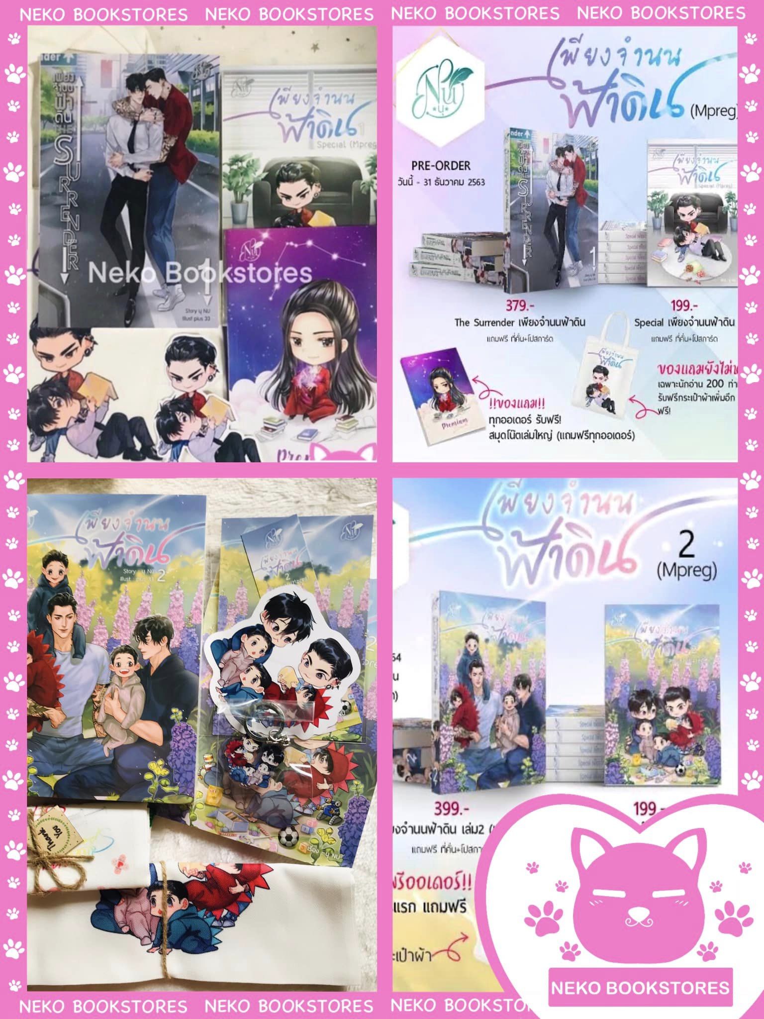 เพียงจำนนฟ้าดิน เล่ม 1 (รอบ 200 ออเดอร์แรก) +เล่ม 2 (รอบ 1000 ออเดอร์แรก) + เล่มพิเศษ + สมุด
