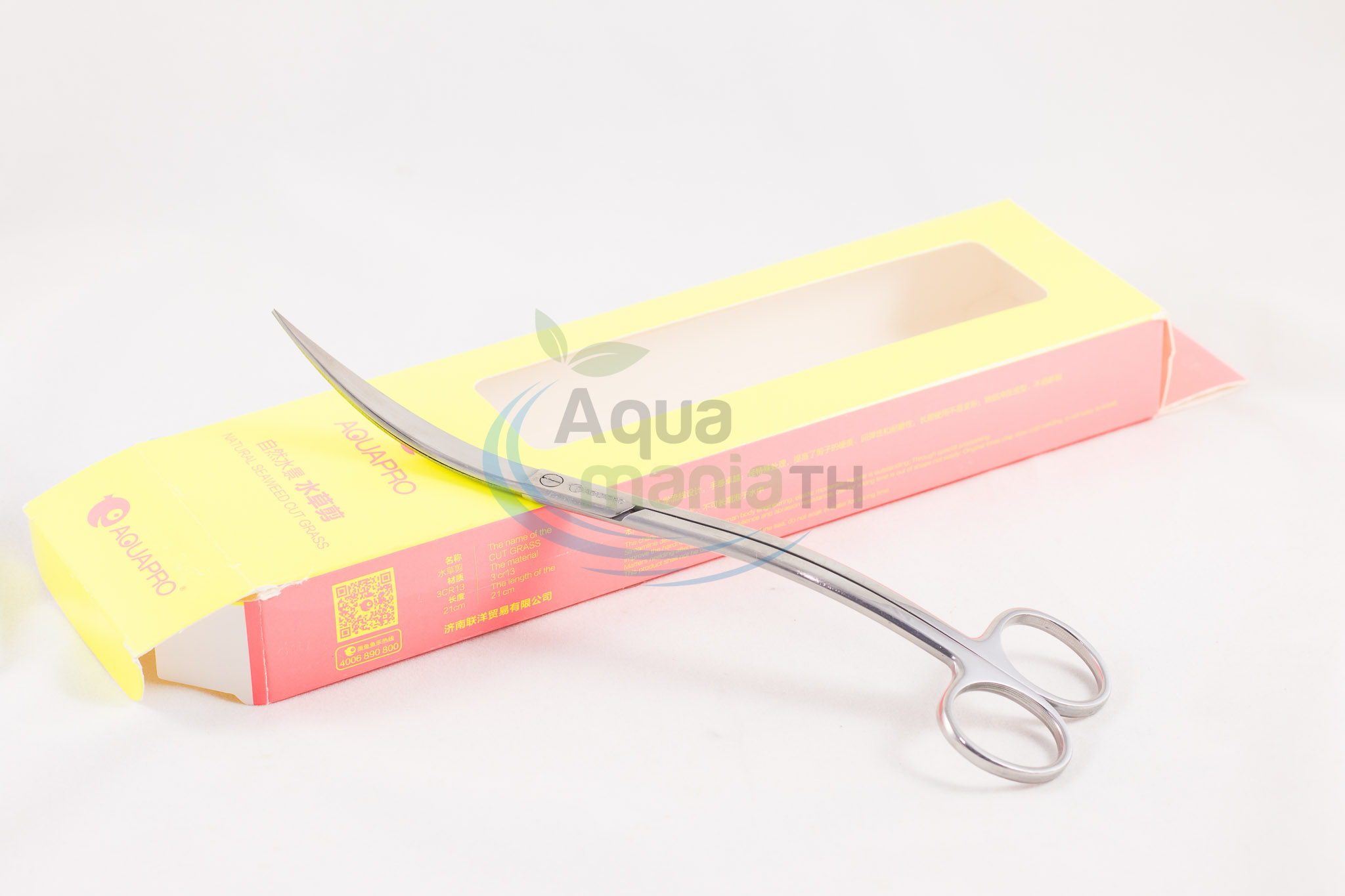 กรรไกรแสตนเลสแท้ทรง Wave ยี่ห้อ Aquapro ยาว 21 cm