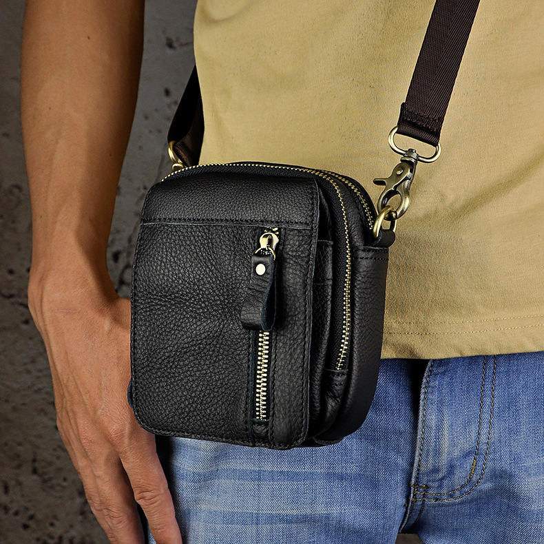 For You Leather LB36 กระเป๋าคาดเข็มขัด กระเป๋าสะพายข้าง ใบเล็ก กระเป๋าผู้ชาย กระเป๋าหนังแท้ LB36