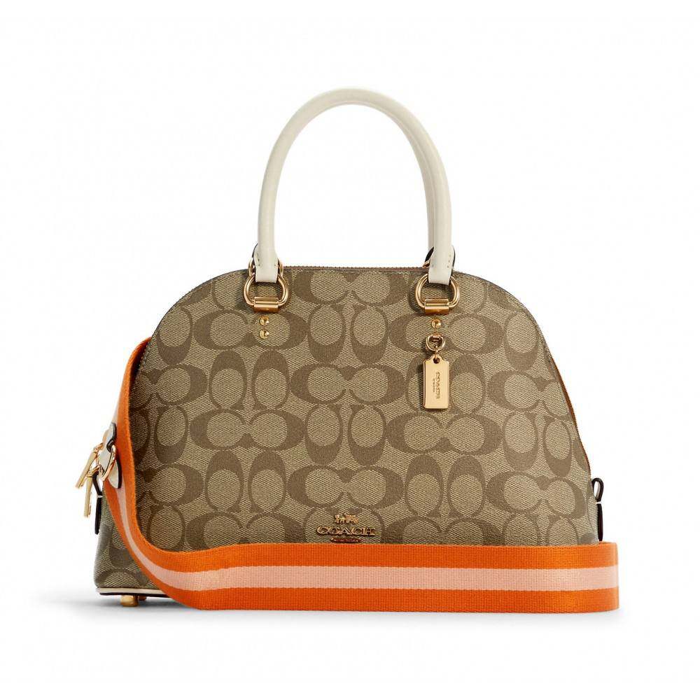 กระเป๋าสะพายข้าง COACH C8499 KATY SATCHEL IN SIGNATURE CANVASS (IME7V) [C8499IME7V-MC]