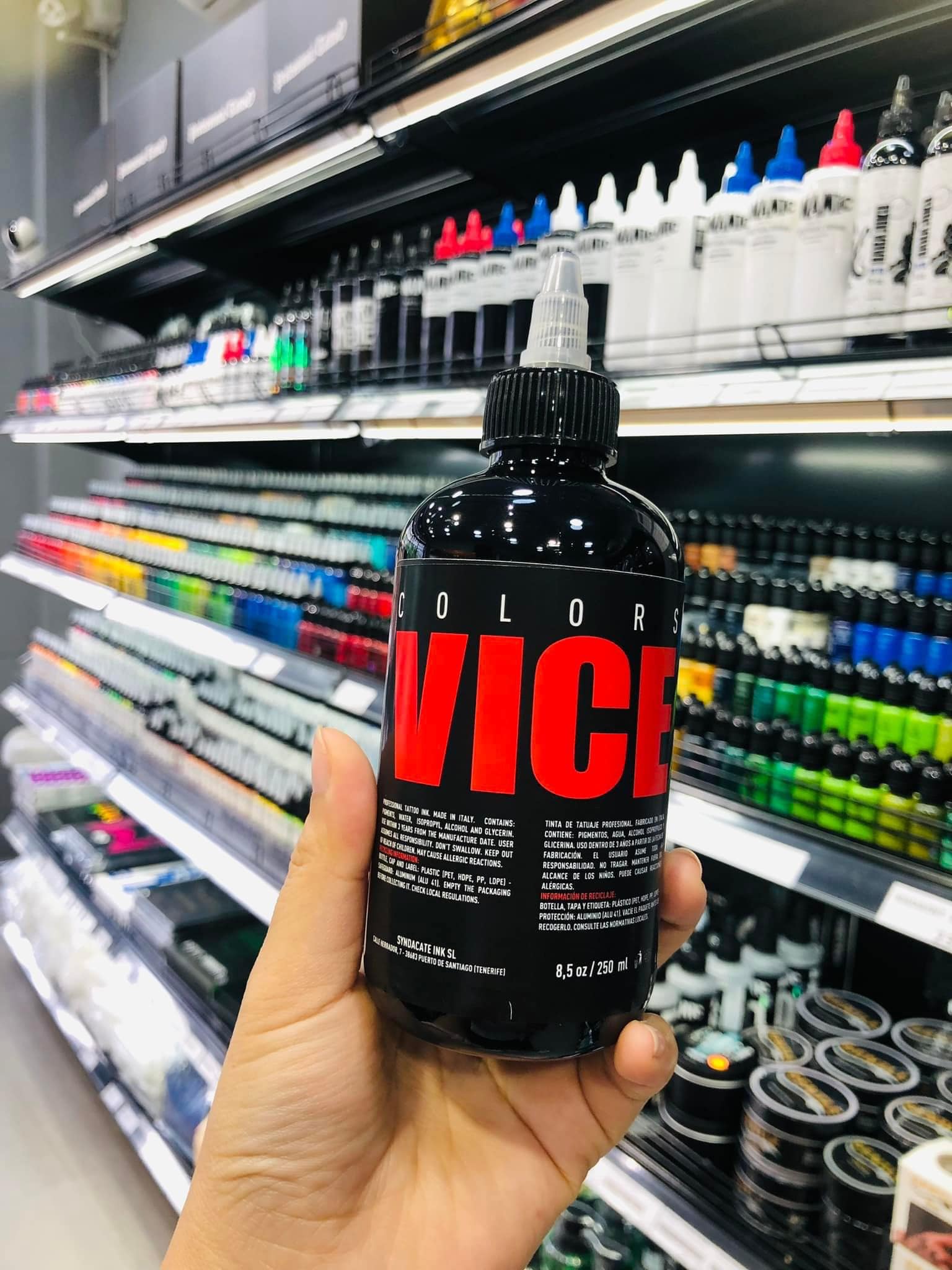 Vicious Black Color Ink Tattoo 250ml ขนาด 8.5oz Vicious Black Color Ink Tattoo 250ml ขนาด 8.5oz