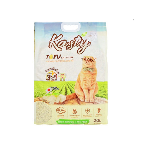 PPP Kasty ทรายเต้าหู้ธรรมชาติ 20 ลิตร 9.08 Kg.
