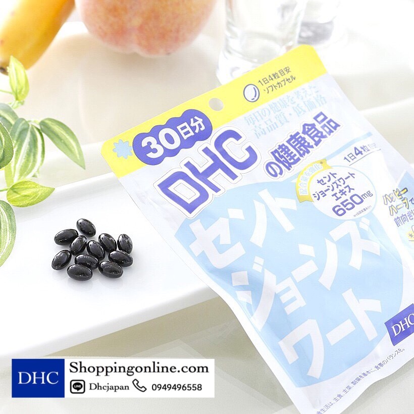 DHC SAINT JOHN สูตรใหม่ เพิ่มปริมาณ St. John´s wort เป็น 650 mg. บอกลาความเครียด ช่วยปรับสภาพร่างกายในร่าเริง 120เม็ด (30วัน)