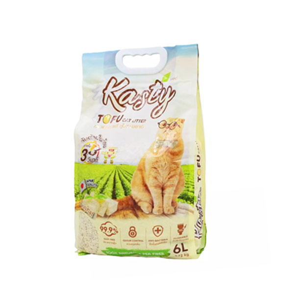 PPP Kasty ทรายเต้าหู้ธรรมชาติ 6 ลิตร 2.72 Kg.