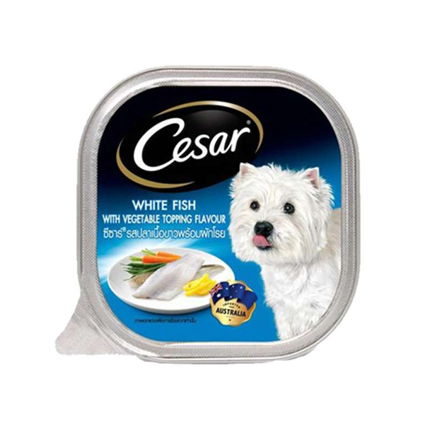 Cesar รสปลาเนื้อขาวพร้อมผักโรย 100 g.