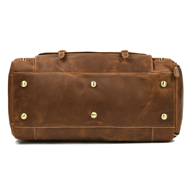 For You Leather LB90 กระเป๋าเดินทาง ผู้ชาย หนังแท้ ใบใหญ่ (สีน้ำตาลเข้ม,สีน้ำตาลอ่อน) LB90