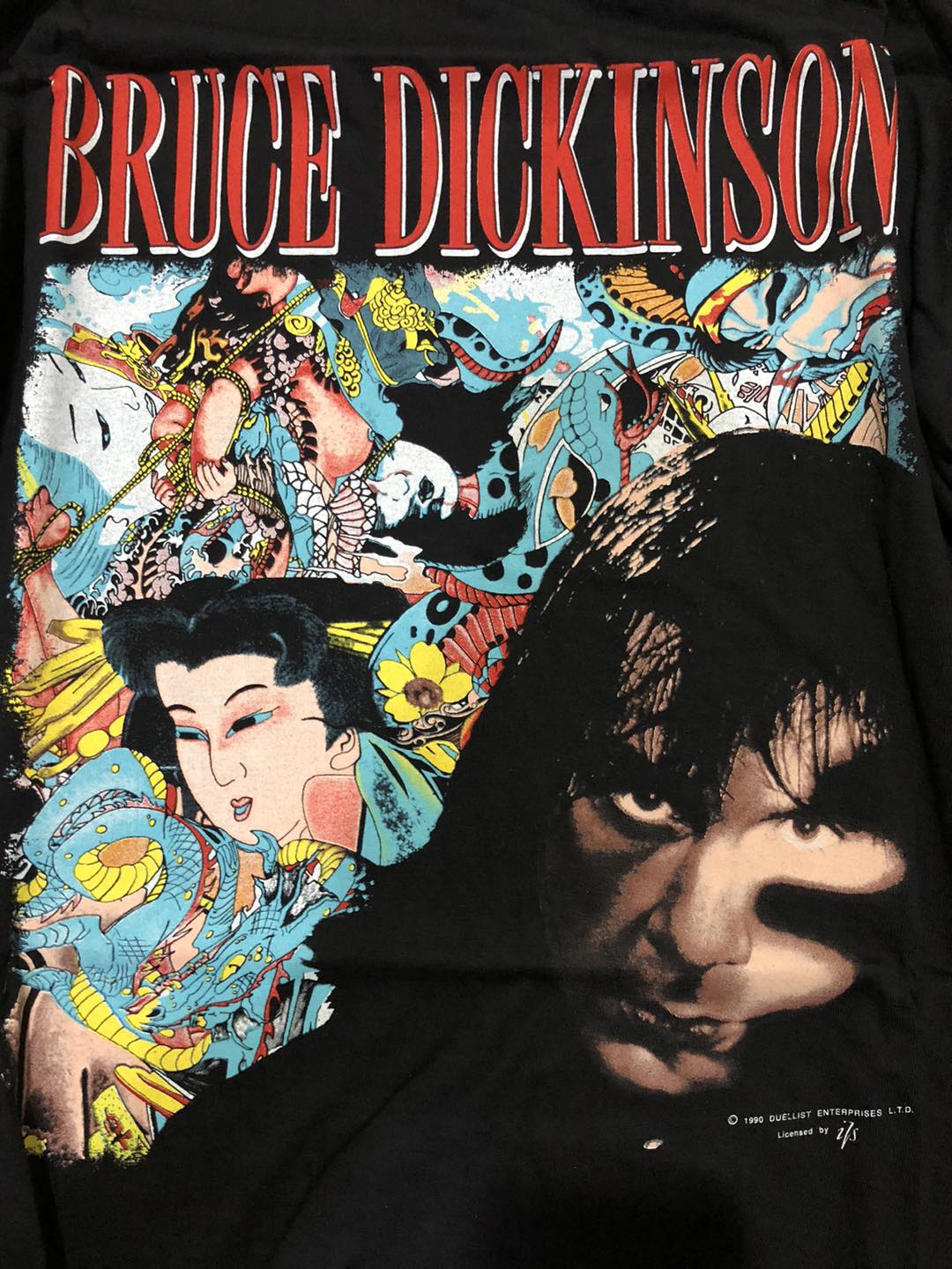 เสื้อวง Bruce Dickinson Tattooed Millionaire ปี 1990 หายาก ป้าย Supatee Size M สินค้าลิขสิทธิ์แท้ 100%
