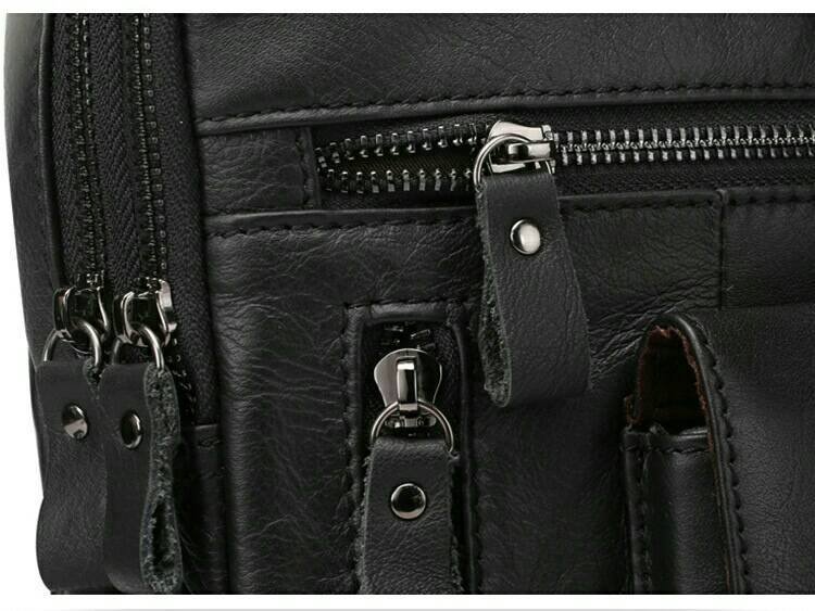 For You Leather LB41 กระเป๋าคาดอก กระเป๋าสะพายพาดลำตัว กระเป๋าสะพายไหล่ หนังแท้ ช่องเยอะ LB41