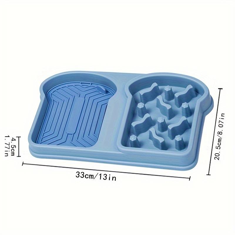 All Rising AR3549 ชามชะลอกิน รูปทรงขนมปัง-ฟ้า