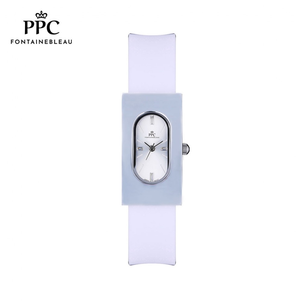 นาฬิกาข้อมือ PARIS POLO CLUB PPC-DF03-WE-WE DORÉE OVALE CARRÉ MODERN WHITE / WHITE [PPC-DF03-WE-WE]