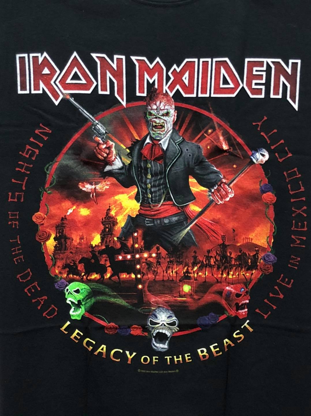เสื้อวง Iron Maiden Nights Of The Dead Legacy Of The Beast Mexico City ปี 2020 Limited Edition ลิขสิทธิ์แท้ 100%