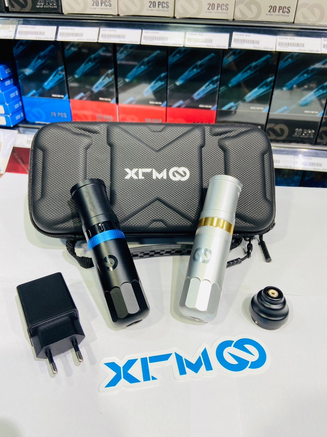 WJX WIRELESS WQP-058 เครื่องสักปากกาไร้สายWJX W3 Wireless Battery Tattoo Machine Pen Adjustable Stroke Machine WJX WIRELESS WQP-058