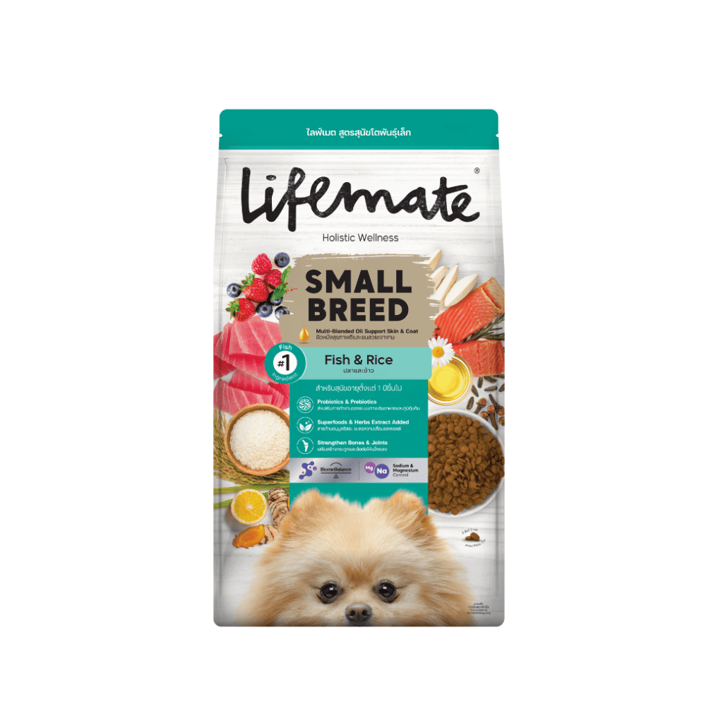 Life Mate D22 สุนัขพันธุ์เล็ก ปลาและข้าว 1 Kg