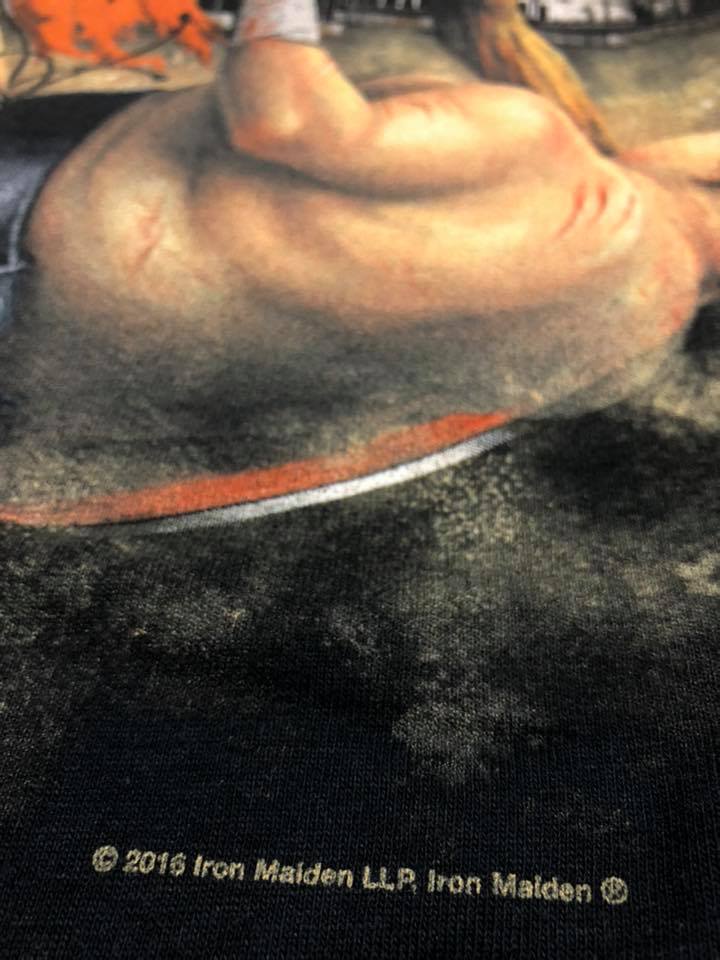 เสื้อวง Iron Maiden The Book Of Souls Japan Tour ปี 2016 Size L เสื้อทัวร์หน้างาน ลิขสิทธิ์แท้ 100%