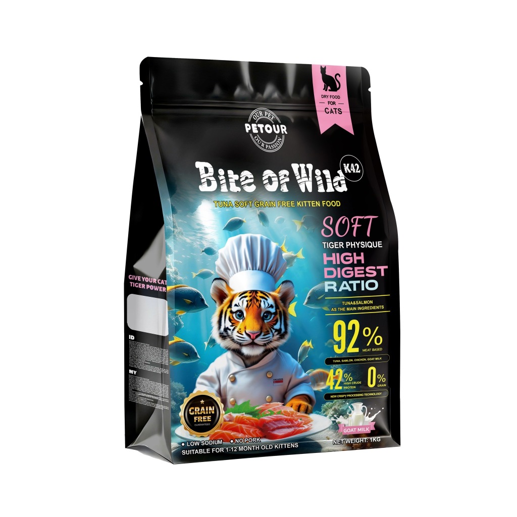 Bite of Wild Grain Free โปรตีน 42% สูตรลูกแมว 1 Kg