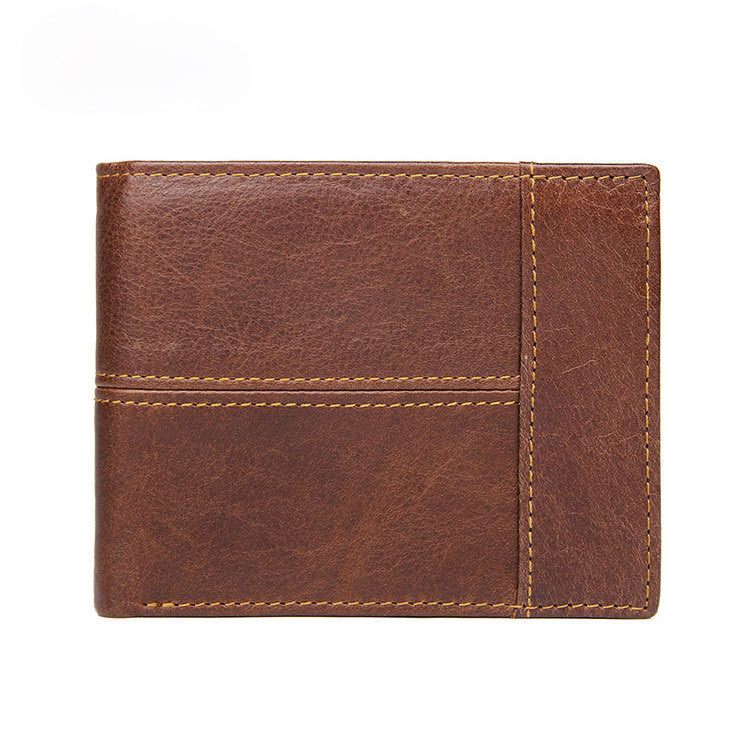 For You Leather WL001 กระเป๋าสตางค์ หนังแท้ ใบสั้น 2 พับ สำหรับผู้ชาย WL001