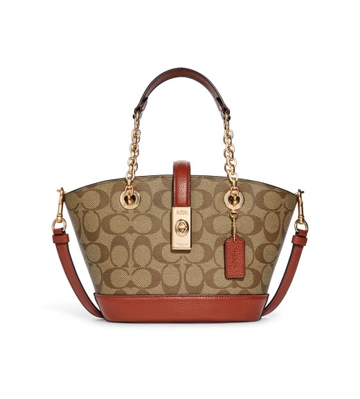 กระเป๋าสะพาย COACH C8597 LANE BUCKET BAG IN SIGNATURE CANVAS (IME7V) [C8597IME7V]