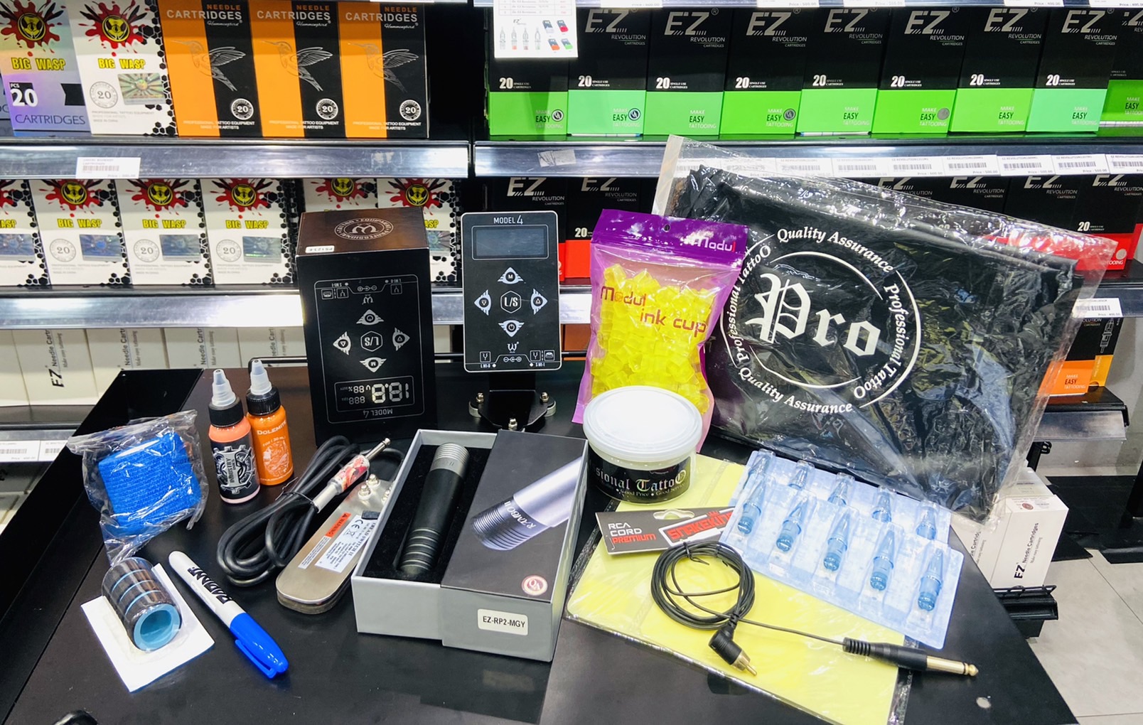 ชุดพิเศษ EZ Rambo II ชุดพิเศษเครื่องสักปากกา EZ Rambo II Cartridge Tattoo Pen Machine