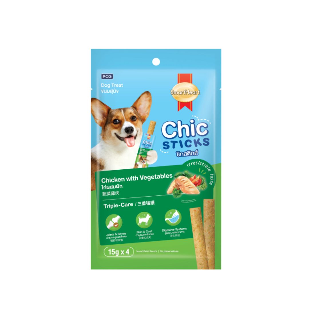S/H Chic Stick ไก่ผสมผัก 15g 4 ชิ้น