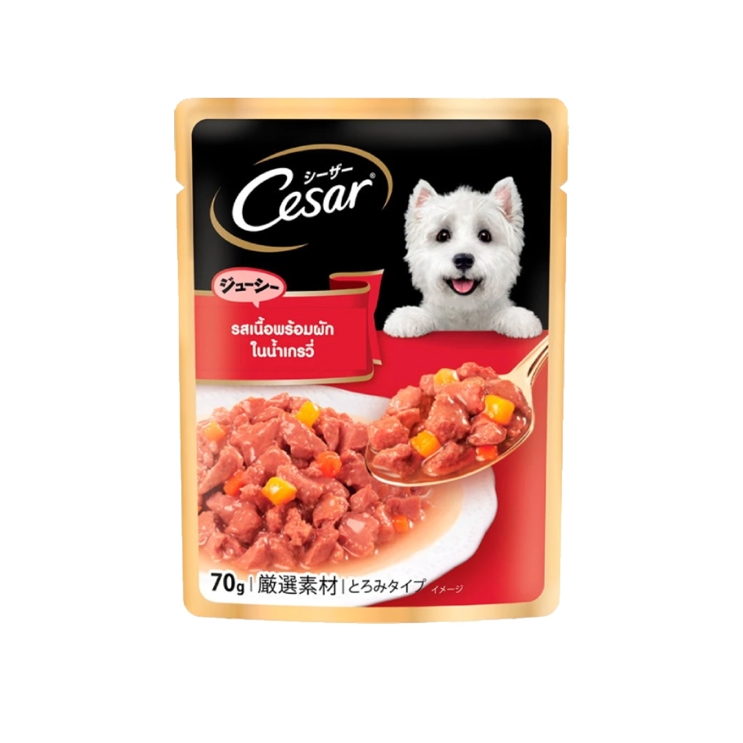 Cesar CEP09 รสเนื้อพร้อมผักในเกรวี่ 70 g.