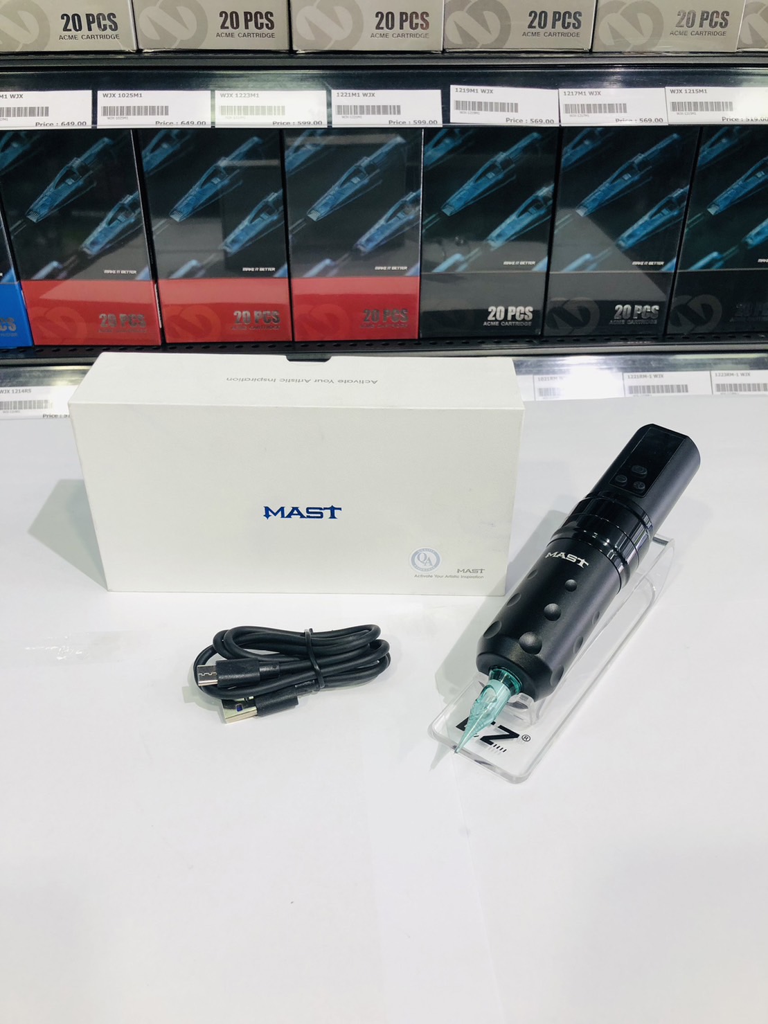 Mast Fold2 Pro เครื่องสักปากกาไร้สายMast Tattoo Fold2 Pro Wireless Tattoo