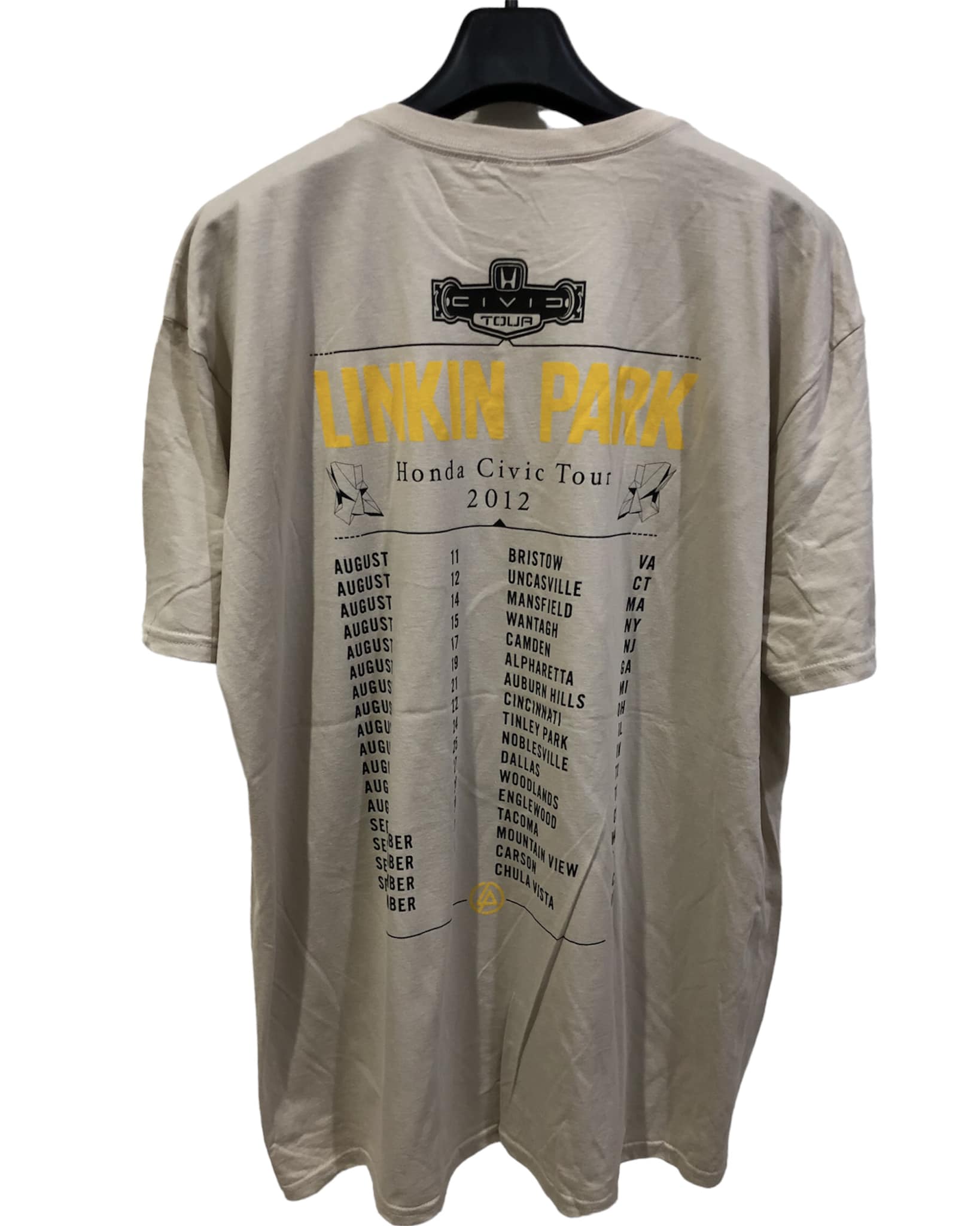 เสื้อวง Linkin Park Honda Civic Usa Tour ปี 2012 Size 2XL สินค้าลิขสิทธิ์แท้ 100%