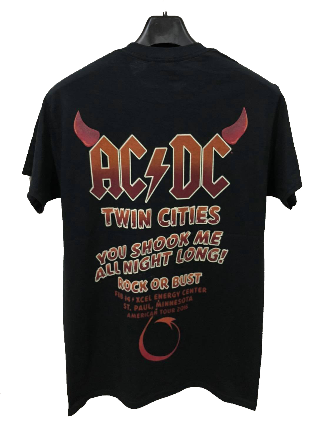 เสื้อวงดนตรี AC/DC Rock Or Bust Minnesota Usa Tour ปี 2016 Size S เสื้อทัวร์หน้างาน ลิขสิทธิ์แท้ 100%
