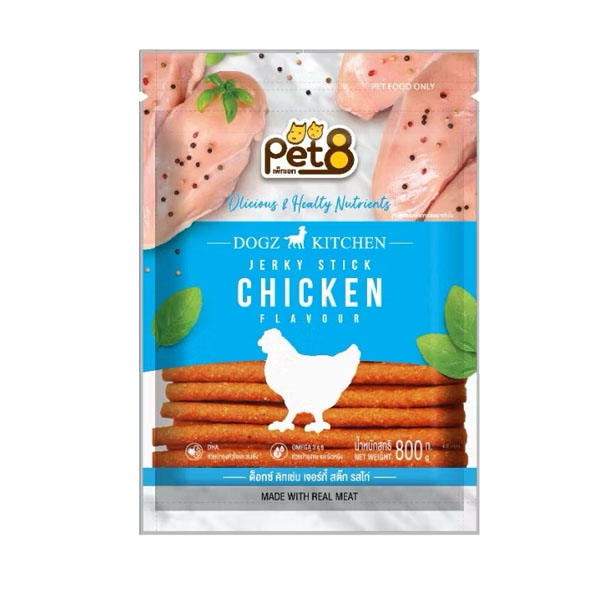 MP Pet8 JDZ06 Dogz Kitchen เจอร์กี้ สติ๊ก รสไก่ 800 กรัม