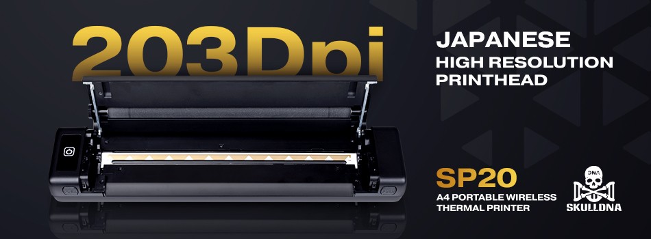 เครื่องลอกลายSKULL DNA เครื่องลอกลายSKULLDNA SP20 WIRELESS PRINTER BLACK